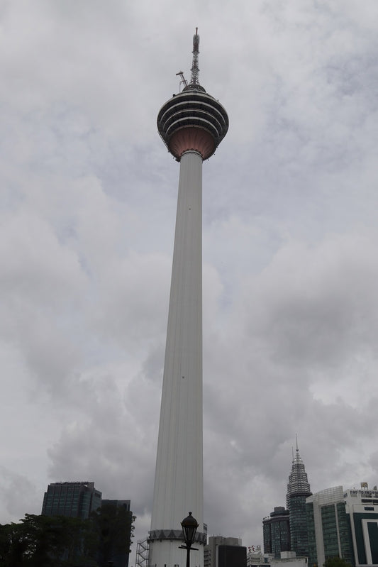 Kuala Lumpur: KL Tower under clouds
